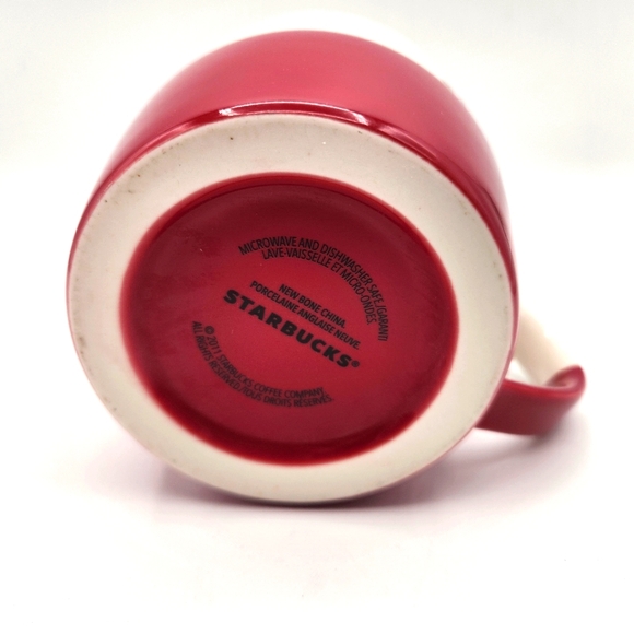 Starbucks Red and White Coffee Tea Mug Cup 2011 - Picture 3 of 3